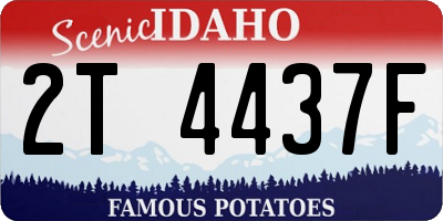 ID license plate 2T4437F