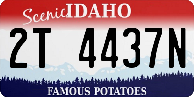 ID license plate 2T4437N