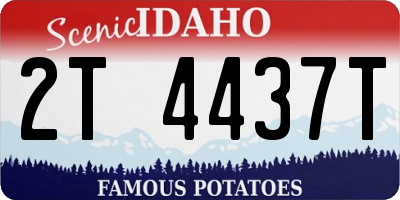 ID license plate 2T4437T