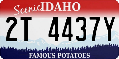 ID license plate 2T4437Y