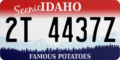 ID license plate 2T4437Z