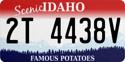ID license plate 2T4438V