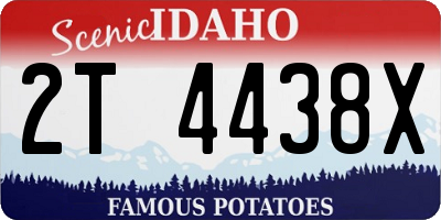 ID license plate 2T4438X