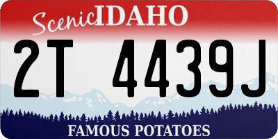 ID license plate 2T4439J