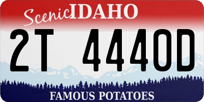 ID license plate 2T4440D