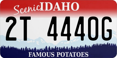 ID license plate 2T4440G