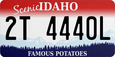ID license plate 2T4440L