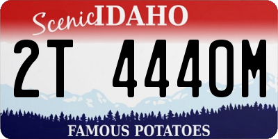 ID license plate 2T4440M