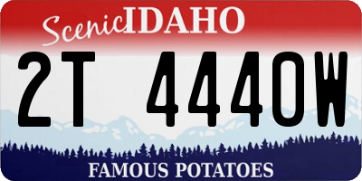 ID license plate 2T4440W