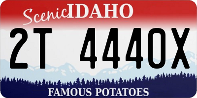 ID license plate 2T4440X