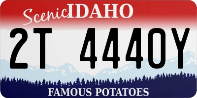 ID license plate 2T4440Y