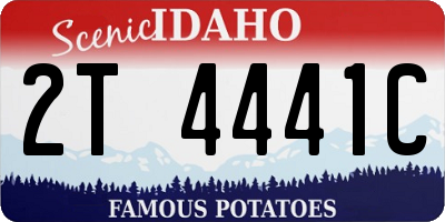 ID license plate 2T4441C