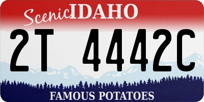 ID license plate 2T4442C
