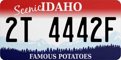 ID license plate 2T4442F