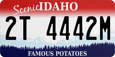 ID license plate 2T4442M
