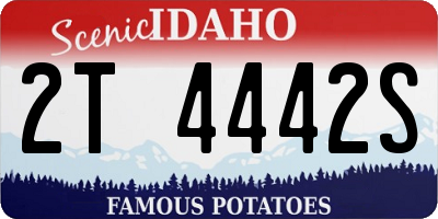 ID license plate 2T4442S