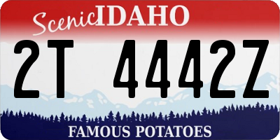 ID license plate 2T4442Z