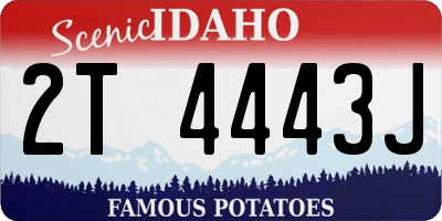 ID license plate 2T4443J