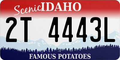 ID license plate 2T4443L