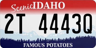 ID license plate 2T4443Q