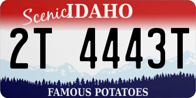 ID license plate 2T4443T