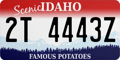 ID license plate 2T4443Z