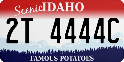 ID license plate 2T4444C