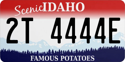 ID license plate 2T4444E