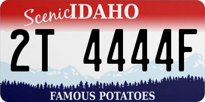 ID license plate 2T4444F
