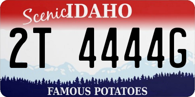 ID license plate 2T4444G