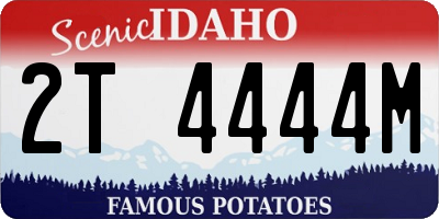 ID license plate 2T4444M