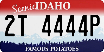 ID license plate 2T4444P