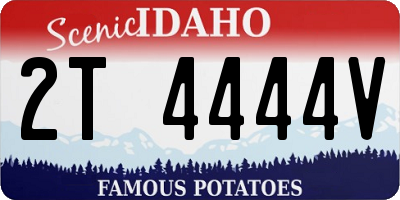 ID license plate 2T4444V