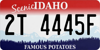 ID license plate 2T4445F