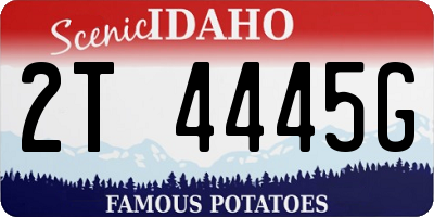 ID license plate 2T4445G
