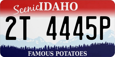 ID license plate 2T4445P