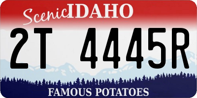 ID license plate 2T4445R
