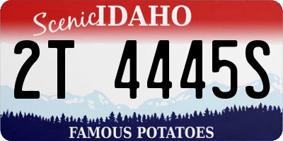 ID license plate 2T4445S