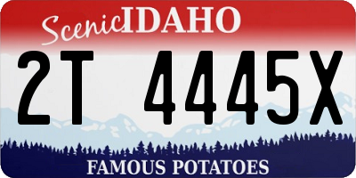 ID license plate 2T4445X