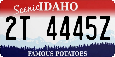 ID license plate 2T4445Z
