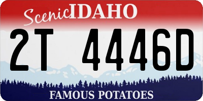 ID license plate 2T4446D