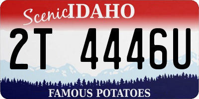 ID license plate 2T4446U