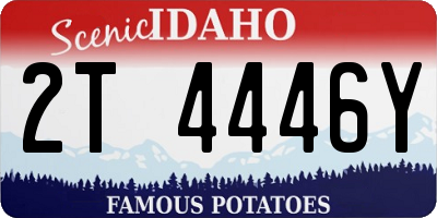 ID license plate 2T4446Y