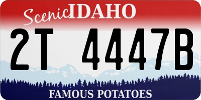 ID license plate 2T4447B