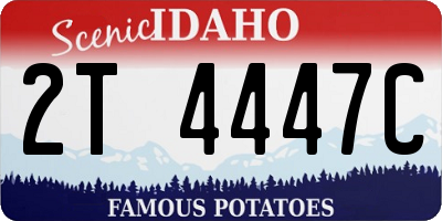 ID license plate 2T4447C