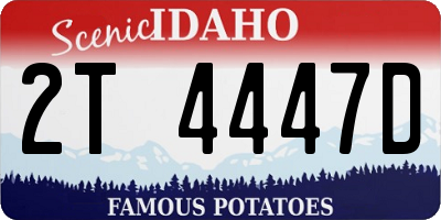 ID license plate 2T4447D