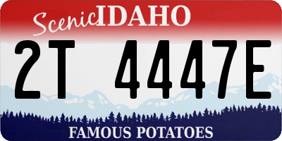 ID license plate 2T4447E