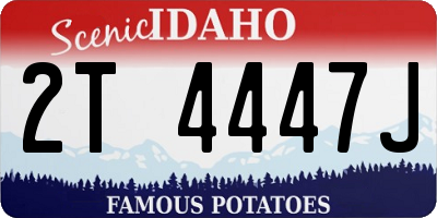 ID license plate 2T4447J
