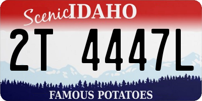 ID license plate 2T4447L