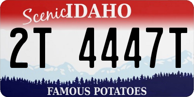 ID license plate 2T4447T